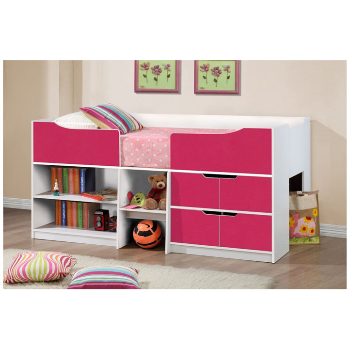 Paddington Cabin Bed Pink & White BEDROOM FADS