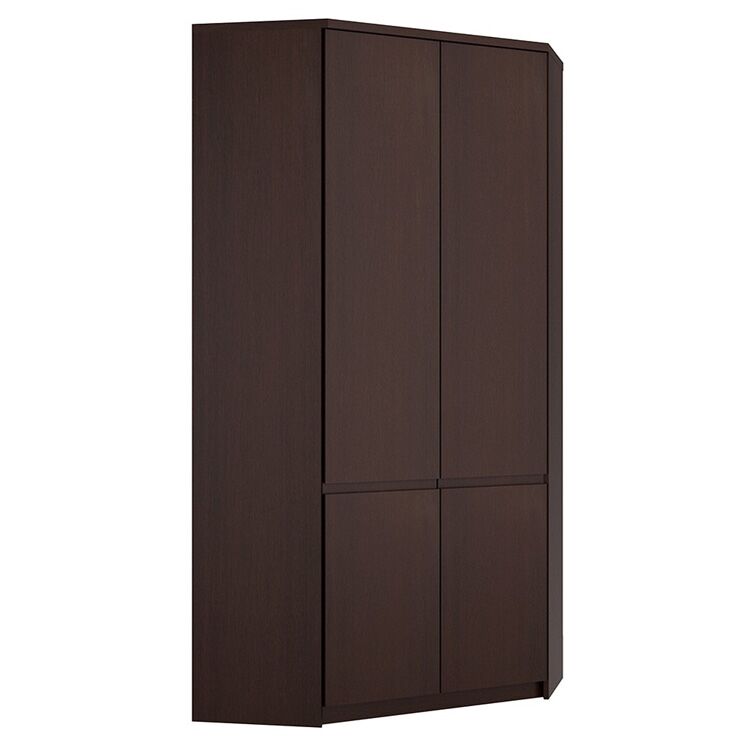 Pello Corner Wardrobe Dark Mahogany
