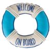Welcome On Board Ring Nautical Cushion