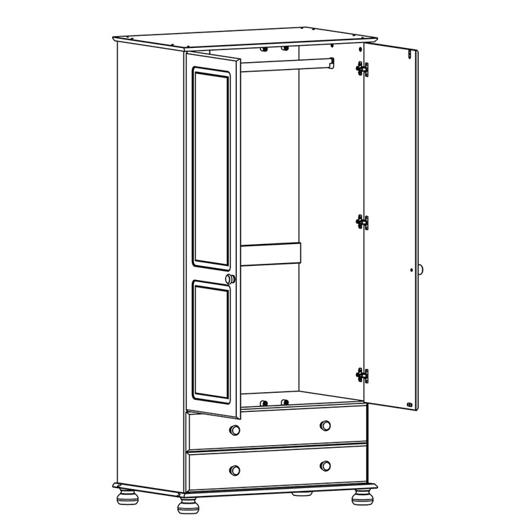 copenhagen-2-door-2-drawer-in-white-sketch
