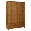 copenhagen-large pine wardrobe 3 door 4 drawer