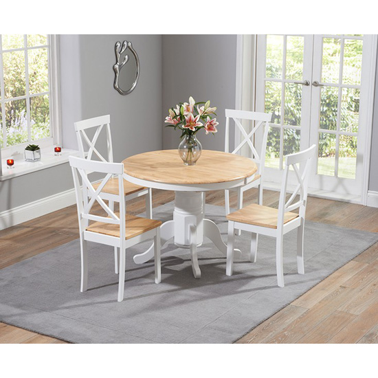 Ashley Round Dining Table with 4 Dining Chairs