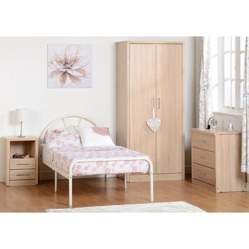Nova White Single Bed 3' Metal FAST DELIVERY FADS