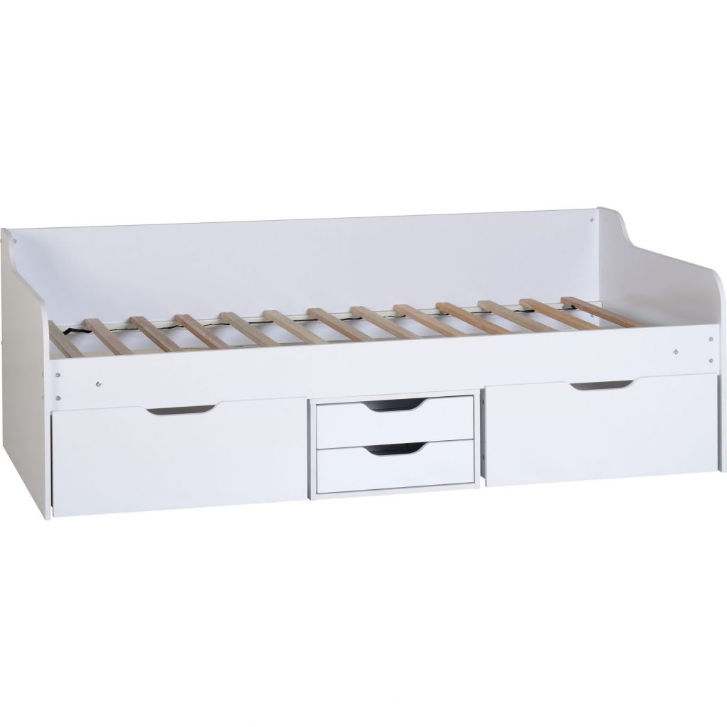 Dante White DayBed With Storage Drawers FADS