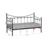 Torino black day bed dimensions