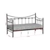 Torino black day bed dimensions