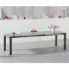 Henry extending dark grey high gloss dining table 174-264 cm
