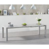Henry Rectangular light grey gloss dining table 6-10 seat
