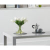 Henry Rectangular light grey gloss dining table 6-10 seat detail