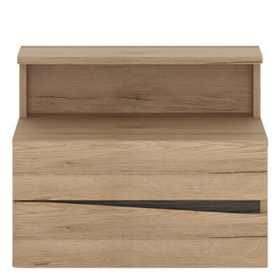 Metro 2-drawer-bedside-oak-left-hand