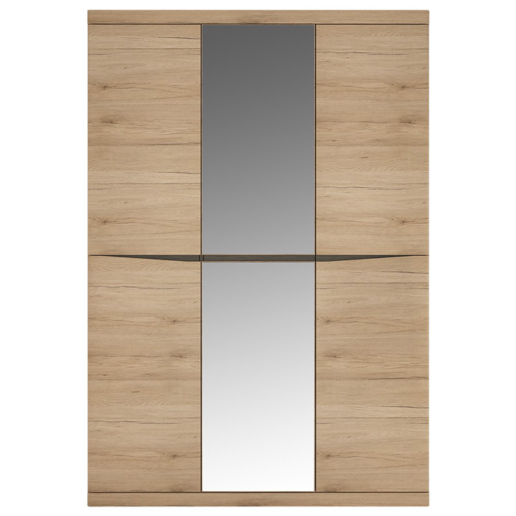 Metro-3-door-wardrobe-with-centre-mirror-oak - Copy