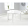 Luna white high gloss round dining table 4 seat