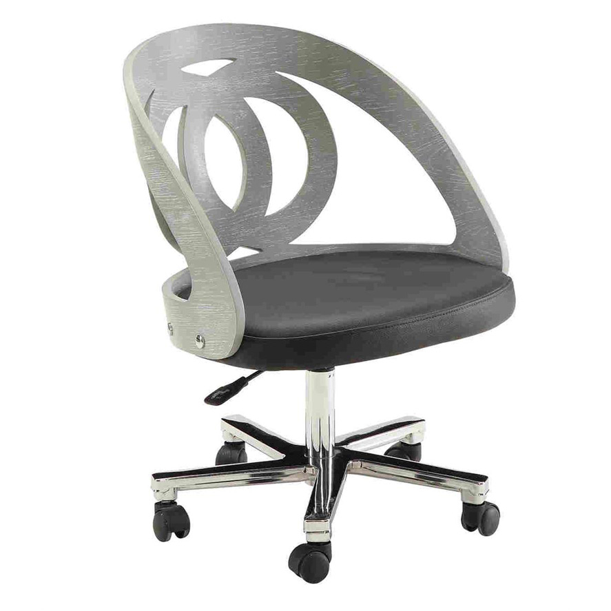 Curve Swivel Grey Office Chair HOME OFFICE FADS