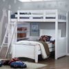 Willow White Single Bed Under High Sleeper