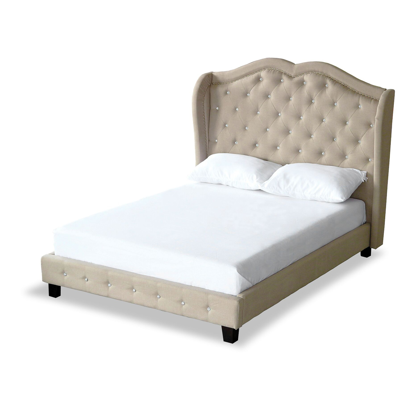 Buy Bardot Soft Beige Bed Frame Double & King Beds FADS