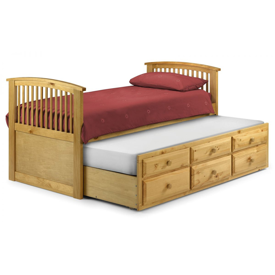 pine cabin beds with storage