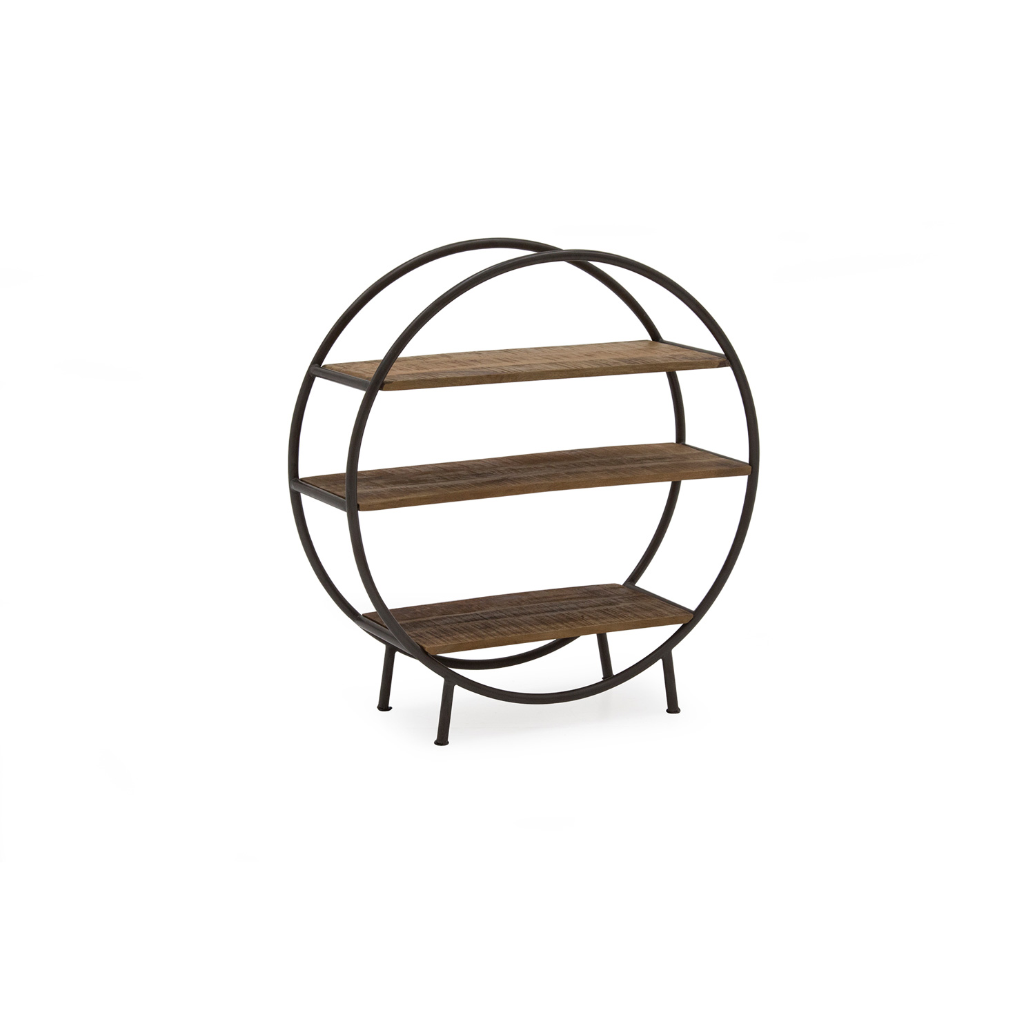 Savannah Round Bookcase Rustic Finished Mangowood FADS