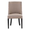 Rodeo Dining Chair Beige Fabric Brown Faux Leather 5