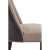 Rodeo Dining Chair Beige Fabric Brown Faux Leather 1