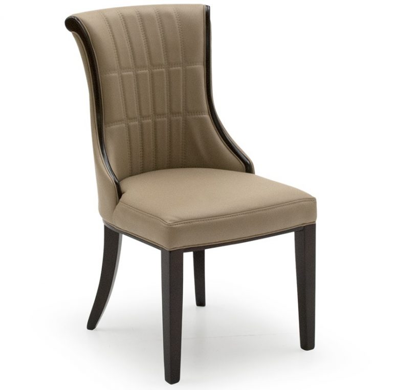 The Regina Leather dining chair available now at FADS. Leather dining