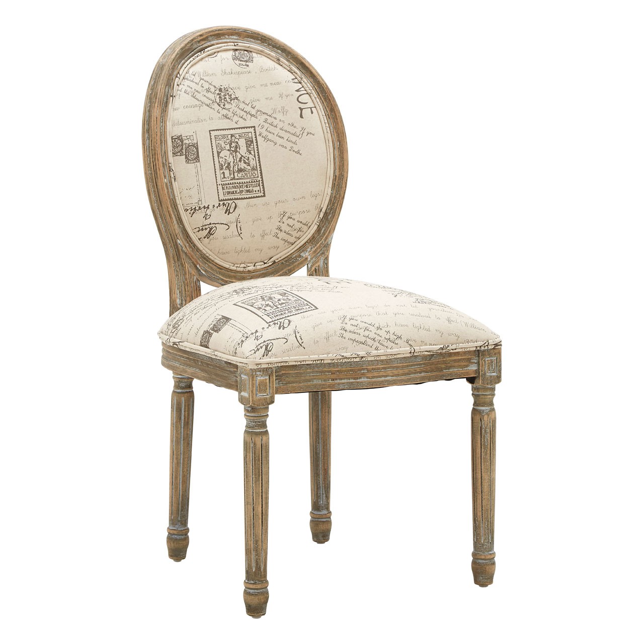 Francois Chair - Grey, Green, Natural and Cream (Colour: Cream)