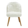 Cabaret Soft Faux Fur Chair White