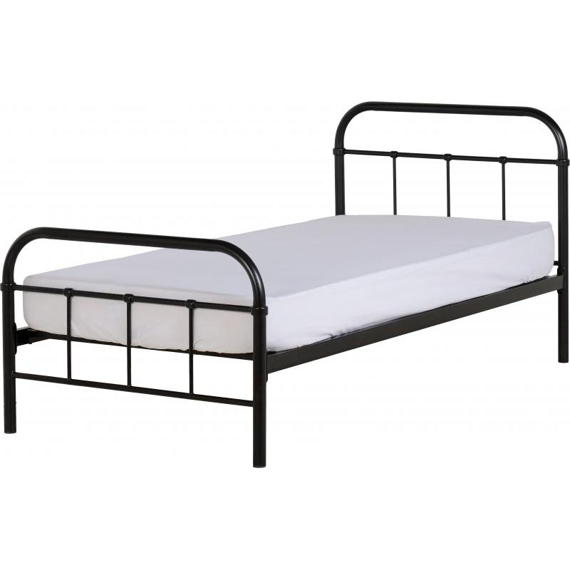 Brooklyn Single Bed Frame Cream Or Black Metal Beds Fads