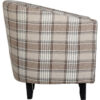 Hammond Fabric Tub Chair Grey Brown Side