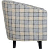 Hammond Fabric Tub Chair Grey Check Side