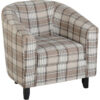 Hammond Fabric Tub Chair Grey/Brown Fabric