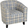 Hammond Fabric Tub Chair Grey Check Fabric