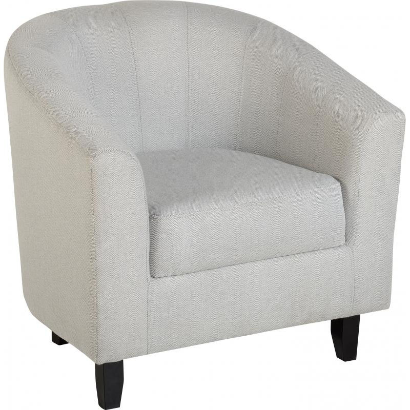 Hammond Fabric Tub Chair Herringbone Grey