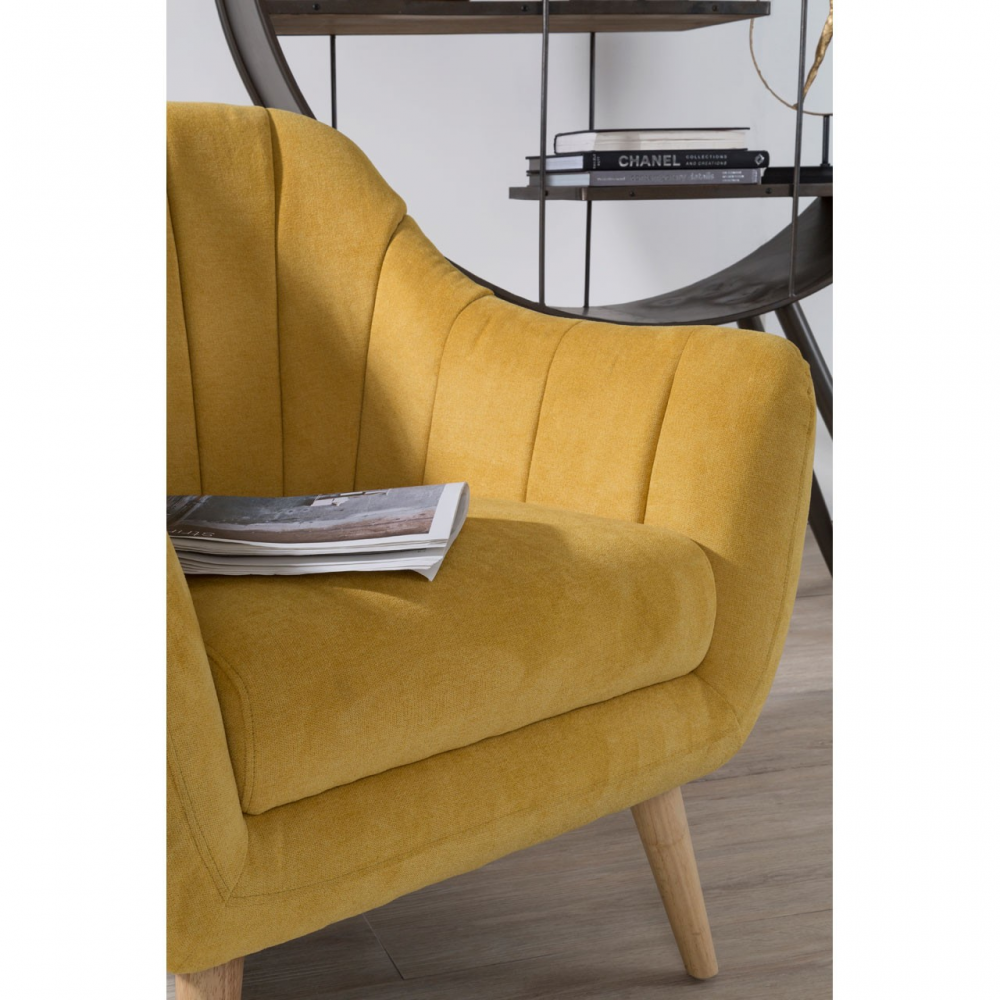 Gottenburg Yellow Fabric Armchair