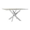 Clear Glass Chrome Dining Table Allure
