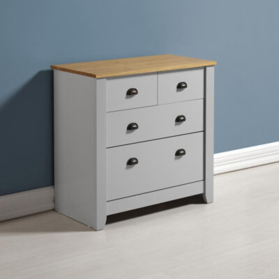 grey painted 4 drawer chest
