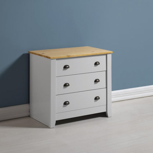 Ludlow Grey Painted 3 Drawer Chest
