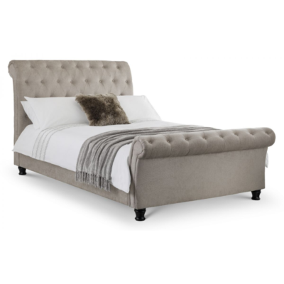 Ravello Mink Fabric Sleigh Bed