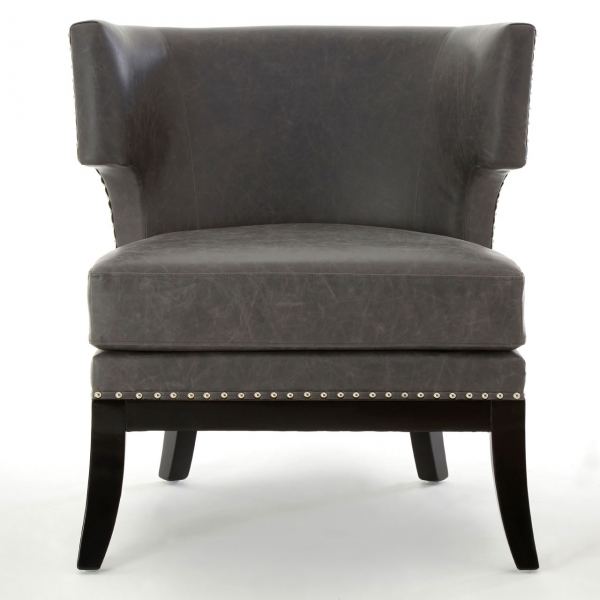 Kensington Townhouse Grey Leather Chair FADS