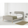 Renee Contemporary Oatmeal Fabric Bed
