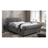 Wilmer Luxury Grey Fabric Sleigh Bed