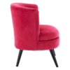 square_Pink Plush Velvet Round Chair Side 1