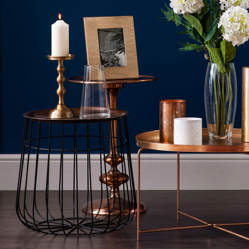 Tamplar Copper Side Table Living Furniture FADS