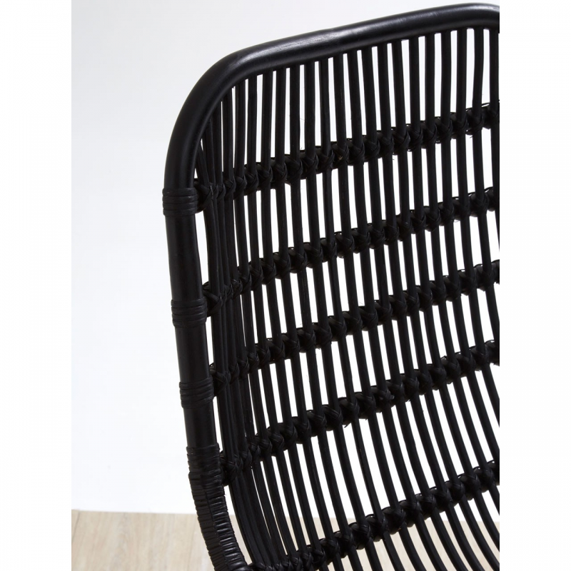 Lagom Black Rattan Chair Living Furniture FADS