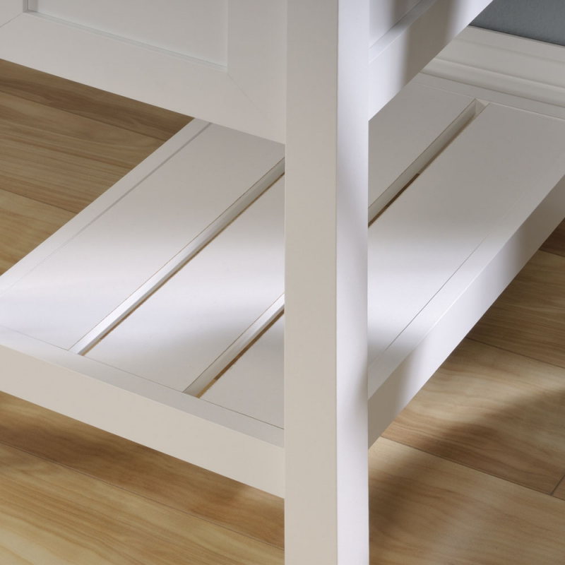 Shaker Style Desk Soft White Shelf