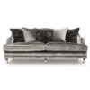 Belvedere Grey Velvet 4 Seater Sofa