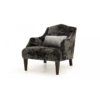 Belvedere Dark Grey Crushed Velvet Armchair