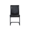 Raffles Black Faux Leather Dining Chair