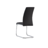 Soho Black Leather Dining Chair Back