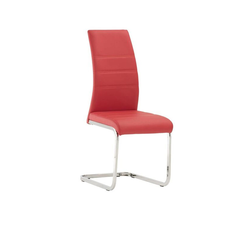 Soho Red Leather Dining Chair, Modern Red Leather Dining Chairs