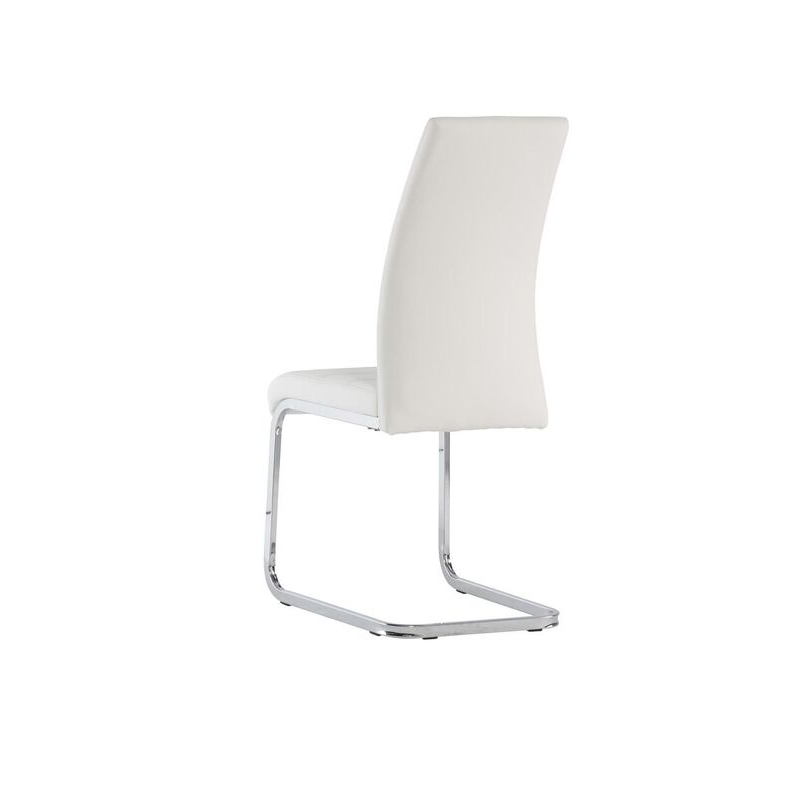 Soho White Leather Dining Chair Dining Furniture FADS